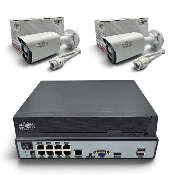 Kit Videosorveglianza IP 8MP 4K GSS Pro | NVR 8 Canali e Telecamere Bullet AI