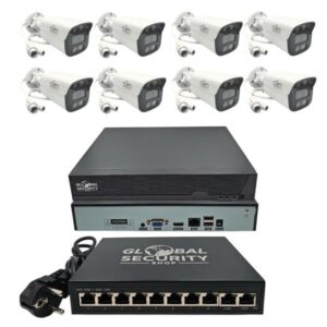 Miglior kit Videosorveglianza Professionale Ip Poe 8 Mpx 4k Microfono Integrato 2,8mm 4 LED