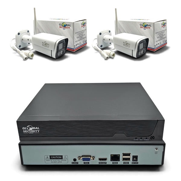 Kit Videosorveglianza WiFi 5MP | 4 o 8 Telecamere in Metallo GSS Ultra e NVR 16 Canali 4K GSS Pro con IA