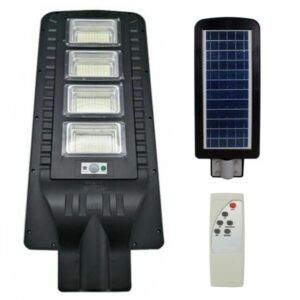 Faro led lampione stradale 180w pannello solare crepuscolare telecomando [Classe di efficienza energetica A]