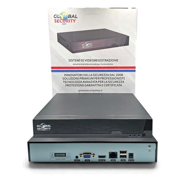 NVR 16 Canali 4K GSS Pro – Videoregistratore IP con IA, H.265+ e App XMEye