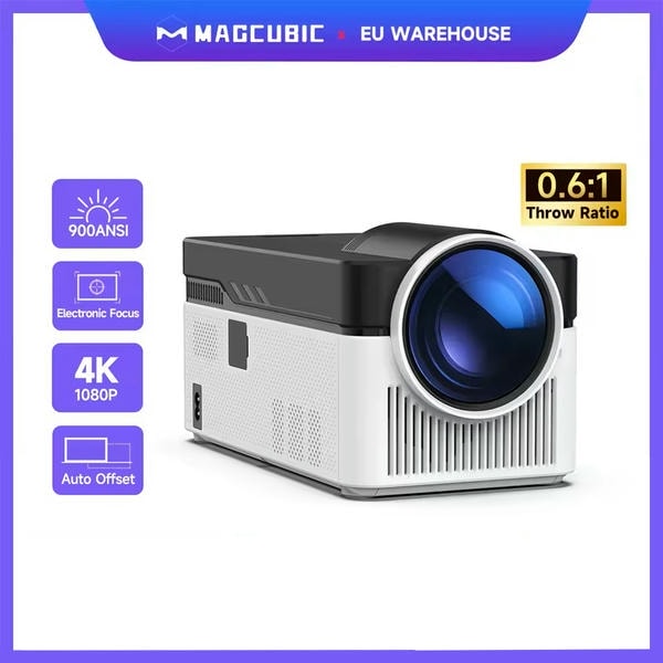 Proiettore 900 ANSI 1080P 8K WiFi 6 Android 11 | Magcubic HY450 Ultra Short Throw Home Theater