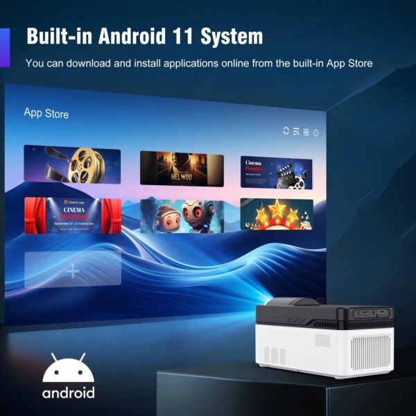 Proiettore 900 ANSI 1080P 8K WiFi 6 Android 11 | Magcubic HY450 Ultra Short Throw Home Theater