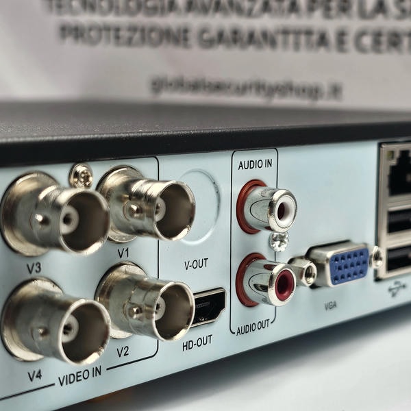 DVR 4 Canali 8 Megapixel Lite | Videoregistratore XVR GSS Ultra con AI e Audio su Coassiale