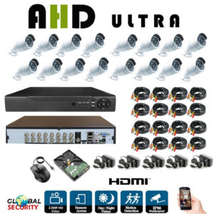 Kit Videosorveglianza AHD 2Mpx 16 Telecamere 1080P Full-Hd