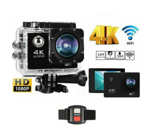 Action Cam 4K/30fps 20MP Ultra HD Videocamera Fotocamera