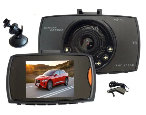 TELECAMERA PER AUTO HD DVR CAR VIDEO CAMERA VISIONE NOTTURNA LCD 2,4'' 6 LED
