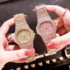 Orologio Polso Uomo Donna Quarzo Acciaio Moda Brillantini