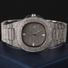 Orologio Polso Uomo Donna Quarzo Acciaio Moda Brillantini