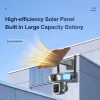 Telecamera Solare a Doppia Lente 4G e WiFi tre obiettivi 12 Mpx con 6x Zoom Doppio PIR Detection Auto Tracking