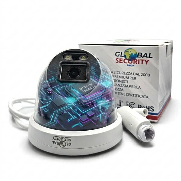 Telecamera Dome IP 4K GSS Elite | Sensore Sony IMX415 8MP, AI SigmaStar, Dual Light, Obiettivo 2.8mm o 3.6mm