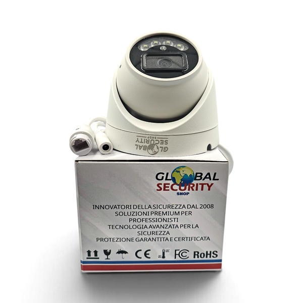 Telecamera IP Dome 8MP 4K GSS Pro – PoE AI Smart Dual Light con Audio