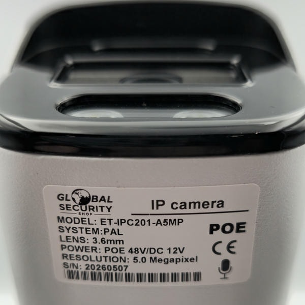 Telecamera IP Bullet 5MP GSS Pro – PoE AI Dual Light con Audio