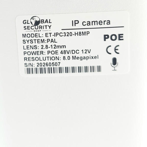 Telecamera IP Varifocale 8MP 4K GSS Ultra – PoE