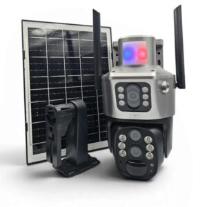 Telecamera Solare 4G con SIM GSS Ultra: Esterno, Doppio Sensore 8MP, Zoom 10X e Pannello Fotovoltaico 8W