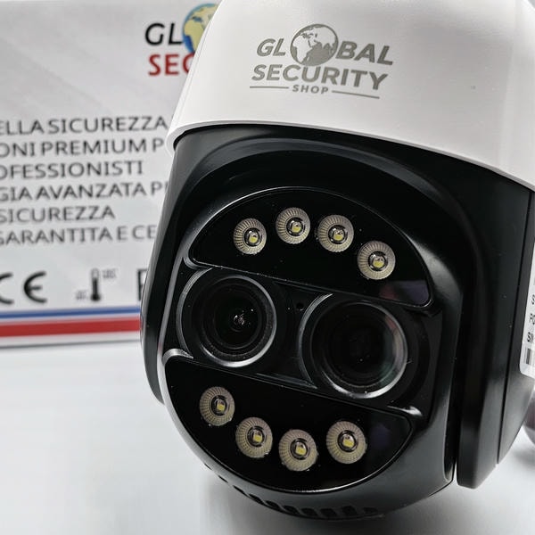 Telecamera PTZ Doppia Lente Wi-Fi 8MP GSS Ultra - Zoom 8X, AI Auto-Tracking e Visione Dual Light