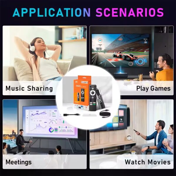TV Stick Android 13 4 GB + 32 GB 8K Wi‑Fi 6 Voice Remote