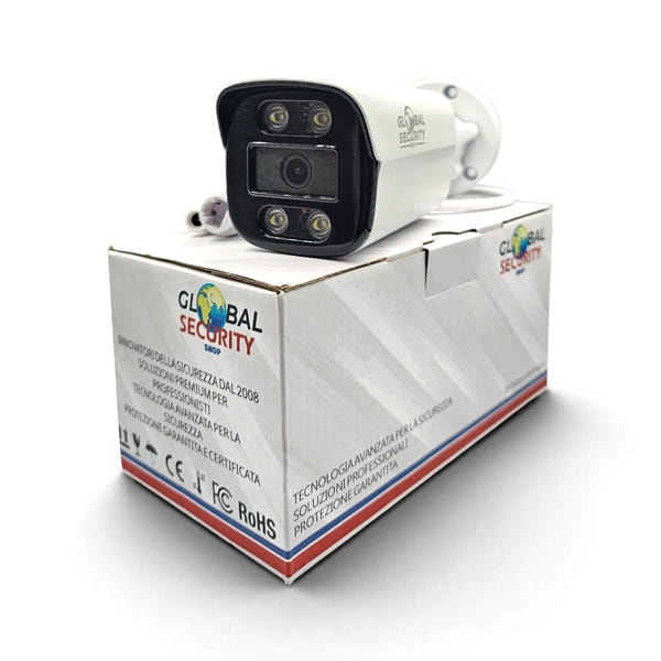 Telecamera IP Bullet 5MP GSS Pro – PoE AI Dual Light con Audio