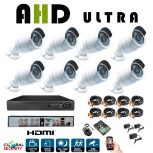Kit Videosorveglianza AHD 2Mpx 8 Telecamere 1080P Full-Hd