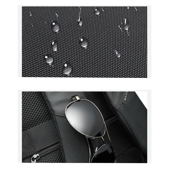 Zaino Laptop 15.6" Unisex Impermeabile con Porta USB da Viaggio e Lavoro