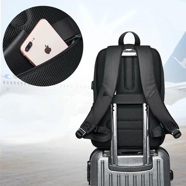 Zaino Laptop 15.6" Unisex Impermeabile con Porta USB da Viaggio e Lavoro